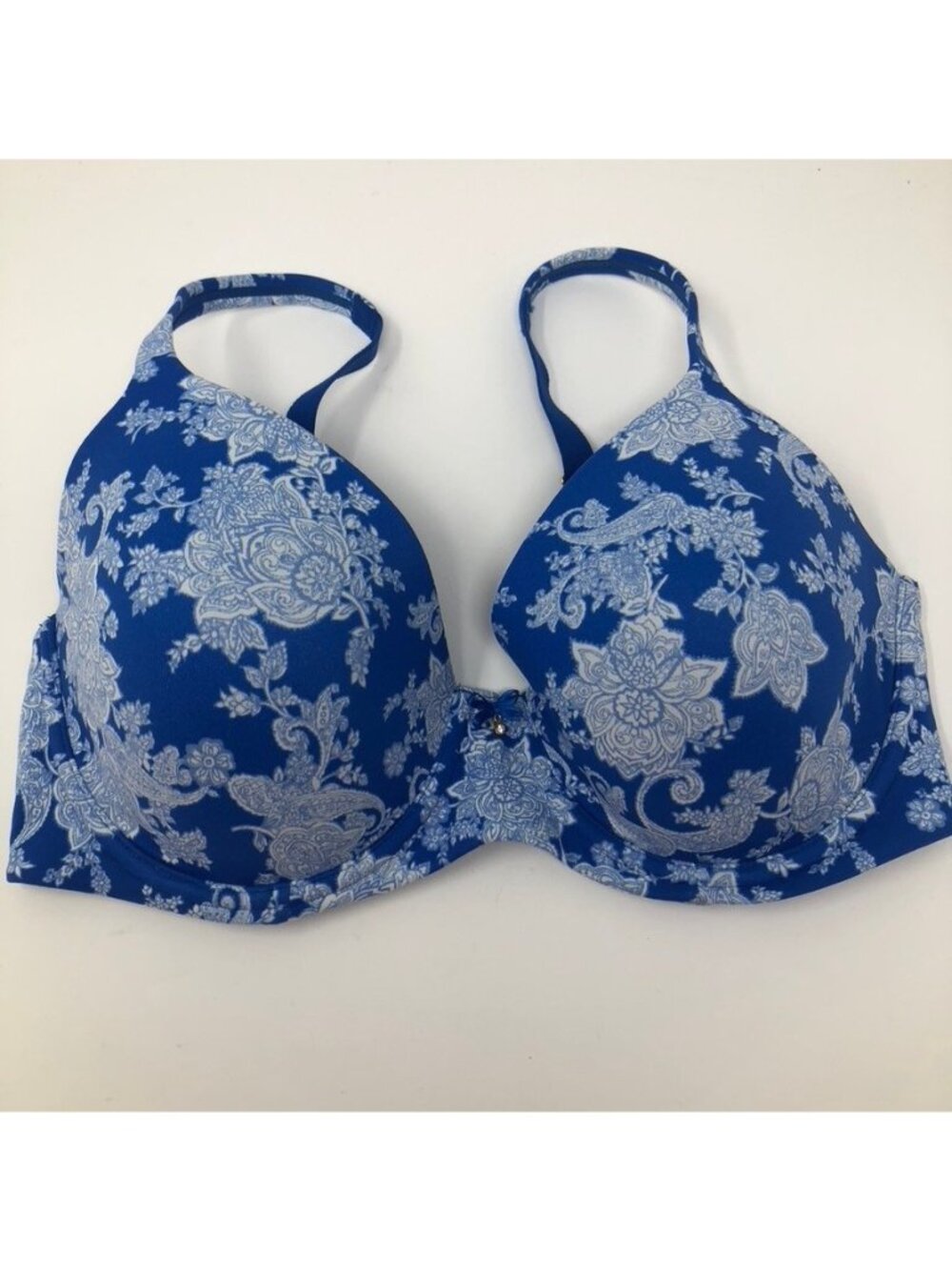 Soma Embraceable Full Coverage Bra Size 34DDD Blue Floral